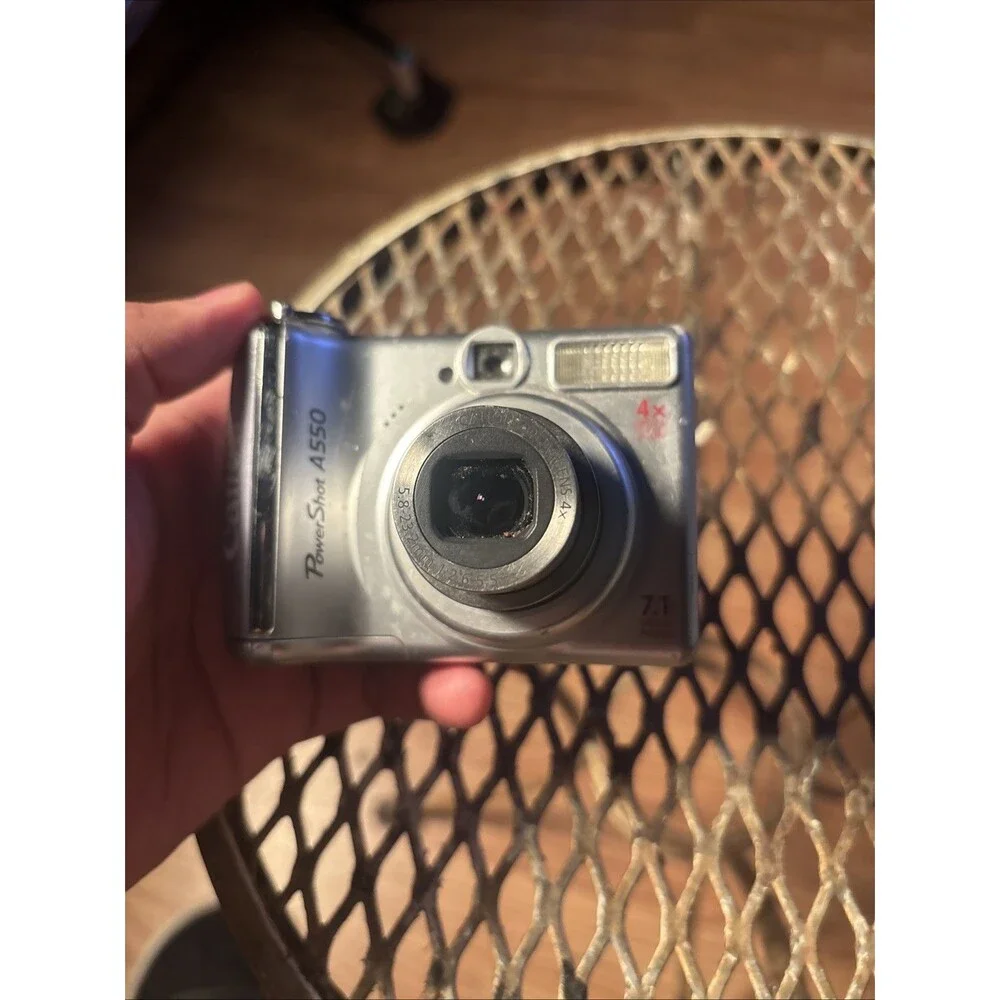 Canon PowerShot A550 7.1MP Digital Camera 4x Zoom 5MP - Tested **READ** Issues